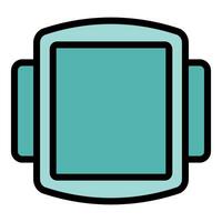 Smart watch displaying fitness tracking app interface vector