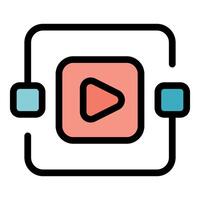 Video player connecting with two devices using wifi signal vector