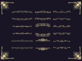 Bunde set element border design vector