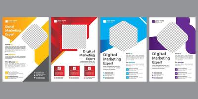 bundle flyer design template file vector