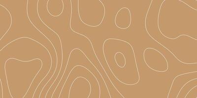 Brown Topographic Map Background with White Contour Lines vector