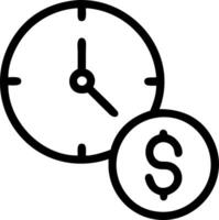 Flying clock and dollar sign symbolizing time management in finance vector