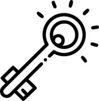 Glossy background with a floating glowing leadership key icon and copy space vector