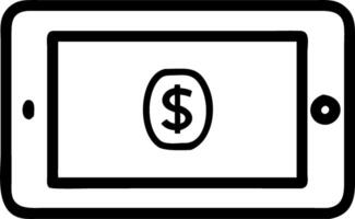 Glossy digital tablet displaying currency exchange rates with copy space vector