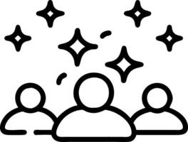 Glossy gradient background with floating leadership icons and ample copy space vector