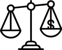 Glossy financial charts and compliance scales on abstract background vector