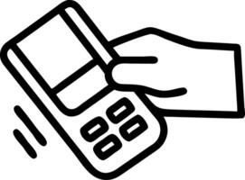 Glossy credit card being swiped with copy space vector