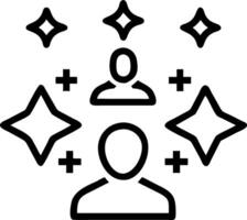 Glossy gradient background with glowing leadership and teamwork symbols vector