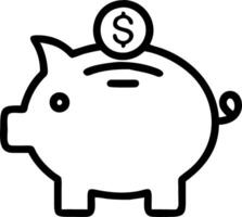 Glossy piggy bank with digital display vector