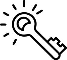 Glossy plain white background with glowing key icon and leadership responsibility vector
