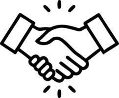 Glossy plain background with floating holographic handshake icons and copy space vector