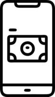 Glossy smartphone with finance app vector