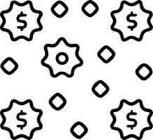 Glossy tiles with neon currency symbols and discount tags vector
