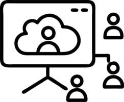 Virtual meeting with cloud integration vector