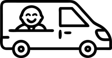 A delivery driver enjoying the open road vector