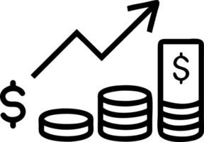 Abstract Bokeh Coins with Market Graph vector