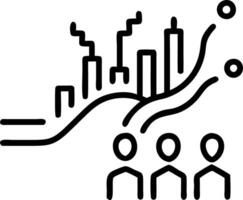 Abstract data stream forming green cityscape vector