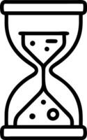 Abstract hourglass filled with flowing data particles vector