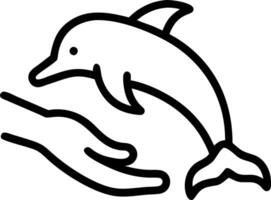 Abstract of person and dolphin touching hands with soft blues vector