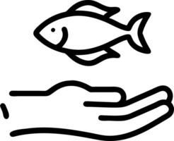 Abstract of a fish swimming towards a hand with soft colors vector
