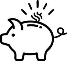 Abstract piggy bank with flowing light streams vector