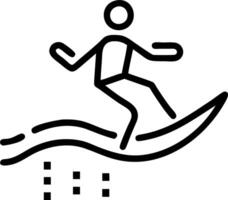 Abstract surfer on digital wave vector