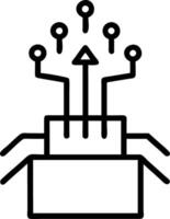 AI powered Circuit with Floating Growth Arrows on a Podium vector