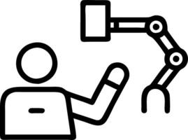 Assembly Line Engineer Monitoring Automation vector
