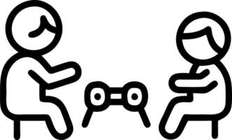 Aunt and nephew playing games with a glossy background and copy space vector