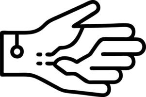 Biometric payment hand scan vector