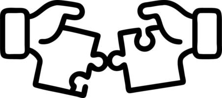 Blurred hands exchanging glowing puzzle pieces vector