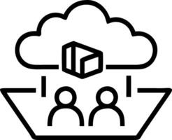Bokeh abstract of cloud analytics vector
