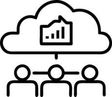 Bokeh abstract of cloud analytics vector
