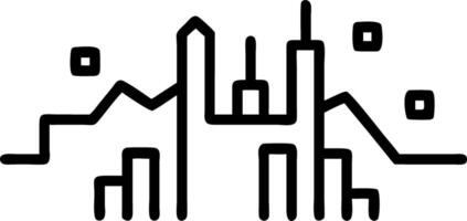 Bokeh cityscape merges with data visualization vector