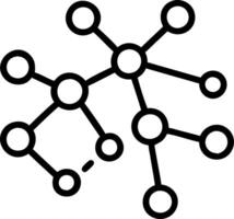 Bokeh circles transform into network nodes vector