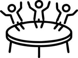 Bokeh digital art of a family jumping on a trampoline in the backyard vector
