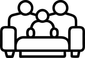 Bokeh digital art of a family sitting together on a couch with warm lighting vector