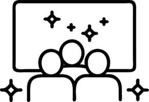 Bokeh digital art of a family watching an educational documentary on a smart TV vector