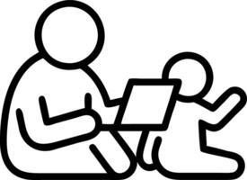 Bokeh digital art of a parent and child reading together on the couch vector