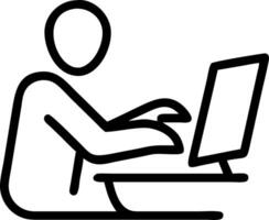 Bokeh digital art of a person working from home at a desk focus on hands typing with copy space on the left vector