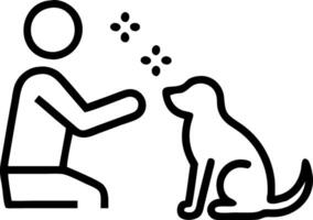 Bokeh digital art of a person feeding a pet with a soft glow and space for text on the side vector