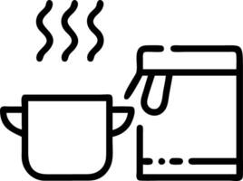 Bokeh digital art of someone preparing coffee in the kitchen steam rising room for text on the right vector