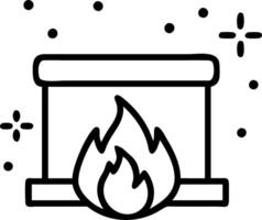 Bokeh effect on fireplace flames vector