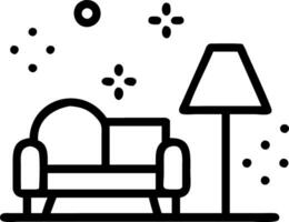 Bokeh lights framing a cozy reading nook vector