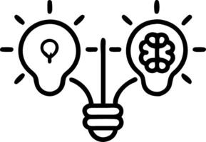 Bokeh light bulbs morph into brain neurons vector