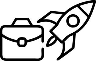 Business briefcase transforming into a rocket vector