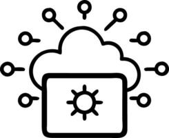 Bokeh visuals of cloud solution vector