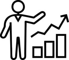 Business Leader Delivering a Presentation vector