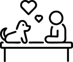 Bokeh Vet Visit with Happy Dog vector