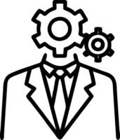 Business suit filled with gears and cogs vector